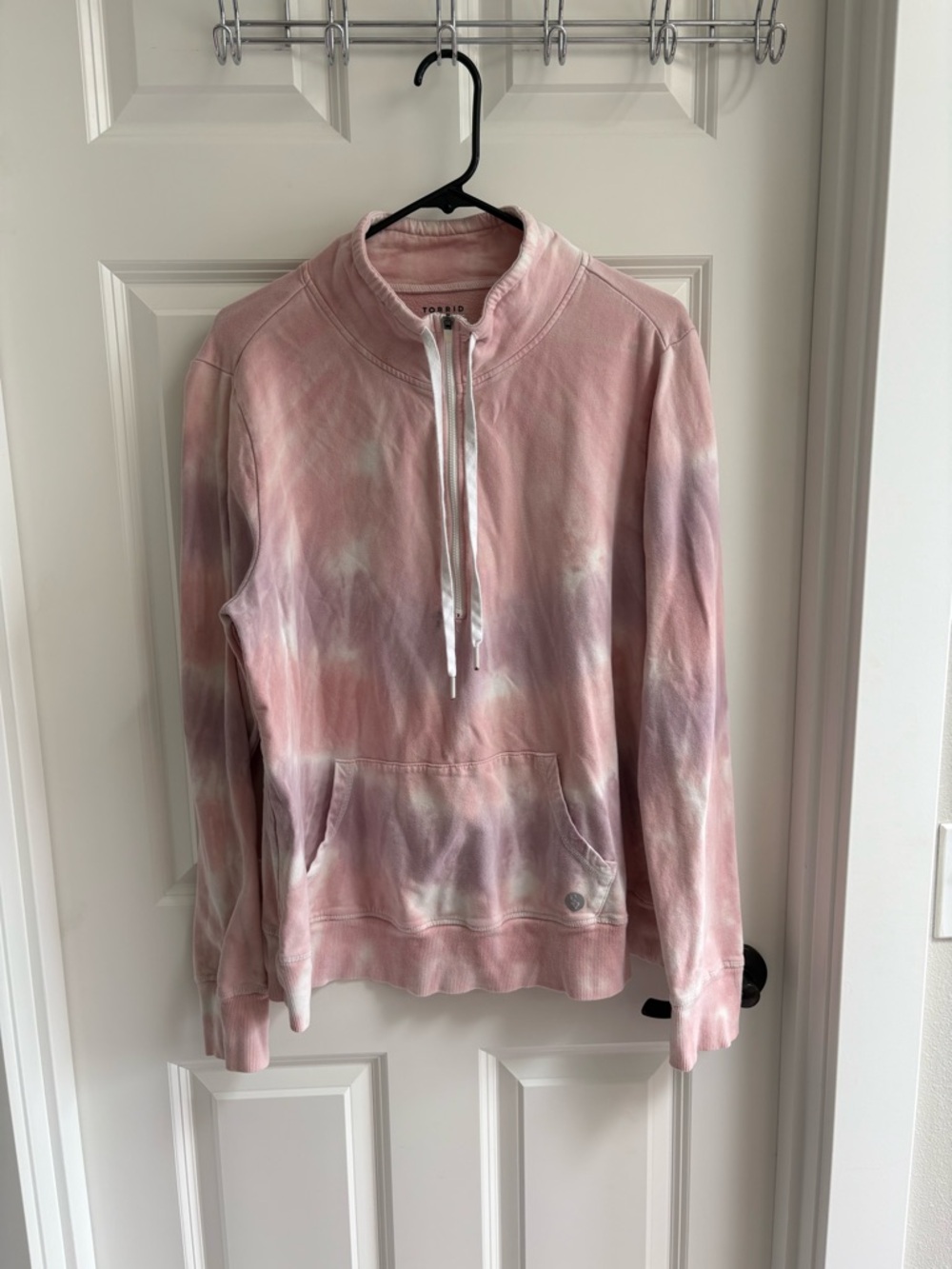 torrid Pink Tie-Dye Quarter-Zip Pullover